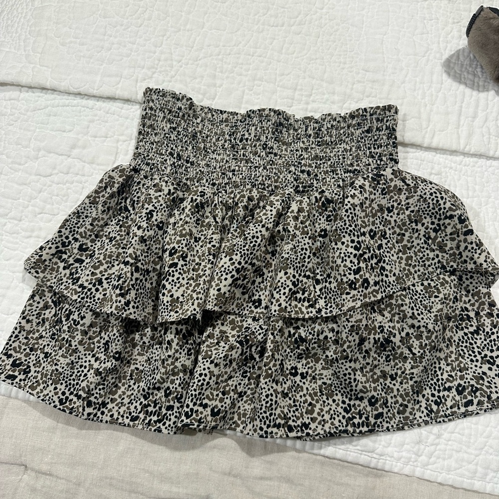 Leopard Print Mini Skirt
